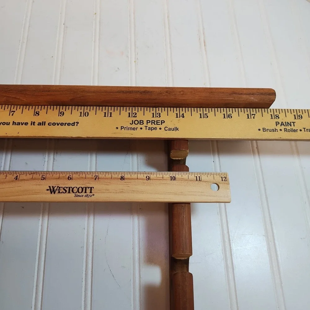 Vintage Wood Hat Rack for Baseball Caps Wall Mounted Storage Brown Wood 12 Slots